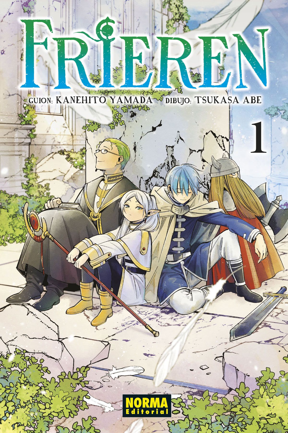 Portada del primer volumen de Frieren, manga de Tsukasa y Abe