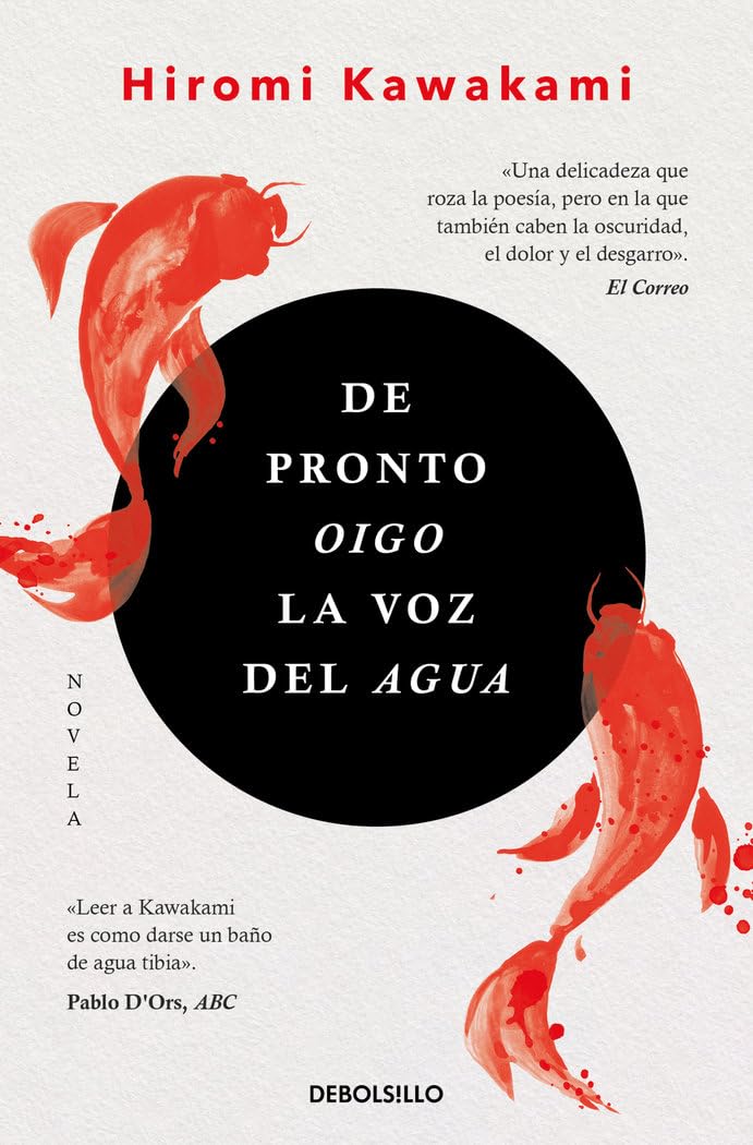 Portada de la novela japonesa De pronto oigo la voz del agua